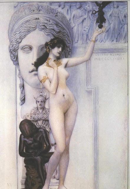 Allegory of Sculpture - by Austrian Artist Gustav Klimt 1889 