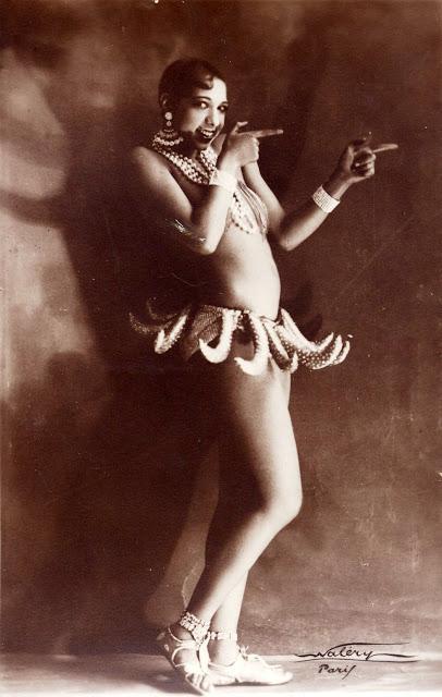 American-Born French Dancer, Singer, and Actress Josephine Baker in her Banana Costume - 1927 