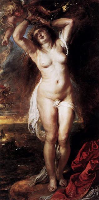 Andromeda - Oil Painting by Peter Paul Rubens c.1638 