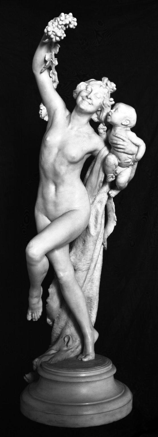 Bacchante - Marble Sculpture by American Artist Frederick William MacMonnies 1894 