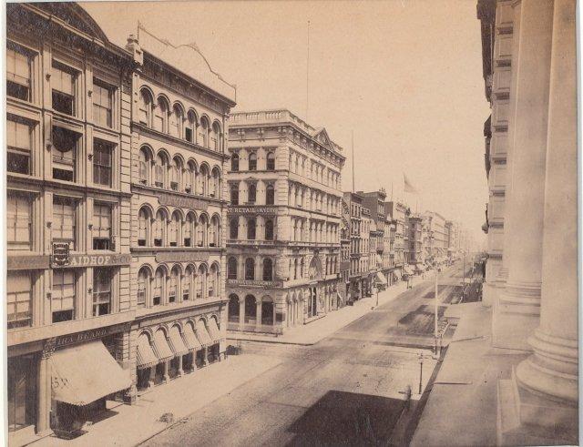 Broadway, New York USA - Vintage Photograph Circa 1878 
