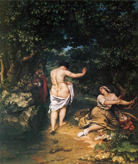 The Bathers - Oil Painting by French Painter Gustave Courbet 1853 