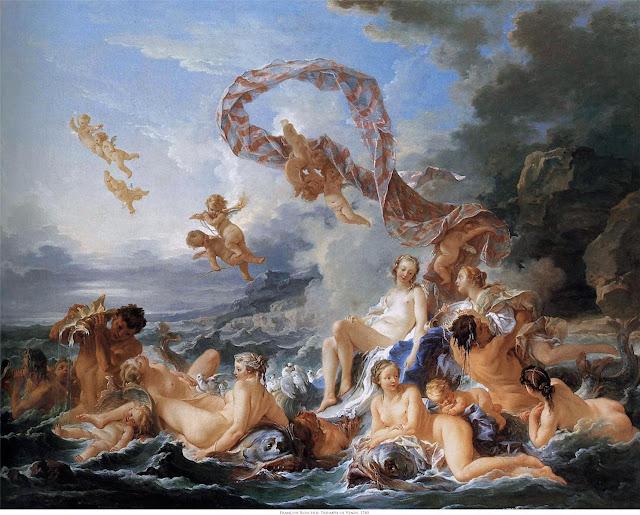 The Birth and Triumph of Venus - Oil Painting by French Artist François Boucher 1740 