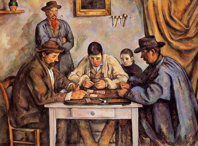 The Card Players - Oil Painting by French Artist Paul Cezanne 1892 