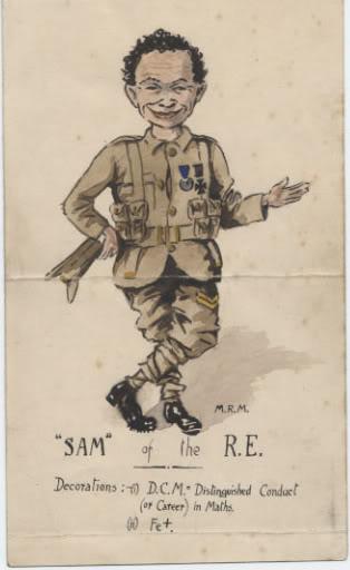 Watercolor Illustration of the First World War !Sam! of the R.E 