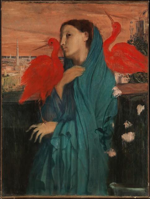 Young Woman with Ibis by French Artist Edgar Degas - ca.1860-62 